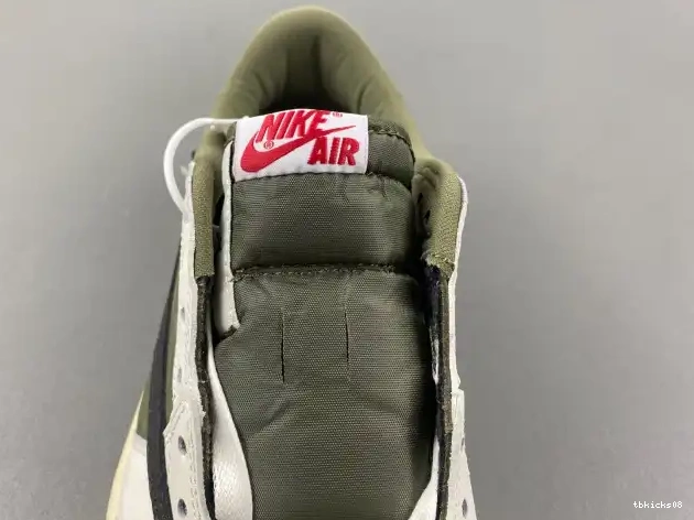 Rep TBkick LOW OLIVE SCOTT OG TRAVIS AIR MEDIUM 1 DM7866-200 X JORDAN 0512